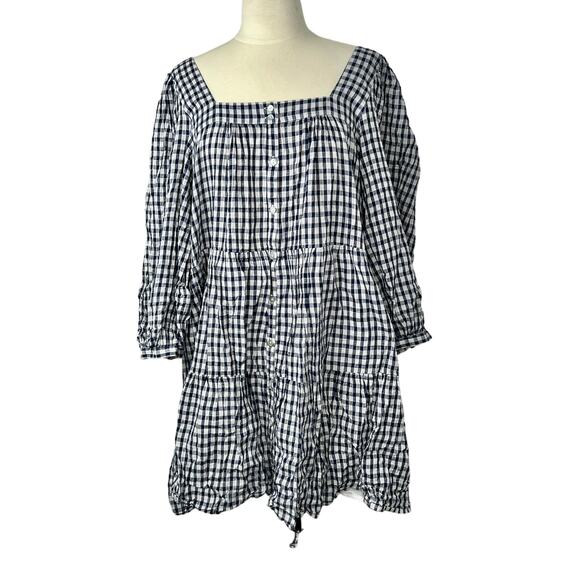 Rails Size XL Pippa Dress Sailor Check Tiered 100% Cotton NWOT - Picture 1 of 16